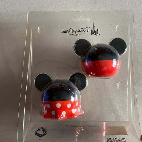 Disney Parks Mickey & Minnie Mouse Salt & Pepper Shakers Authentic Original Set - Picture 6 of 6